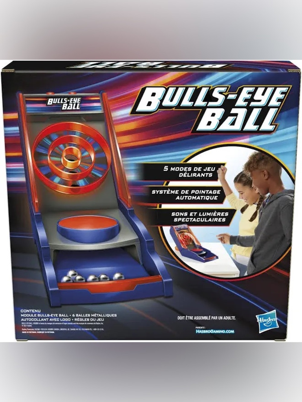 Hasbro Bulls-Eye Ball Game - Blue, Red, Silver